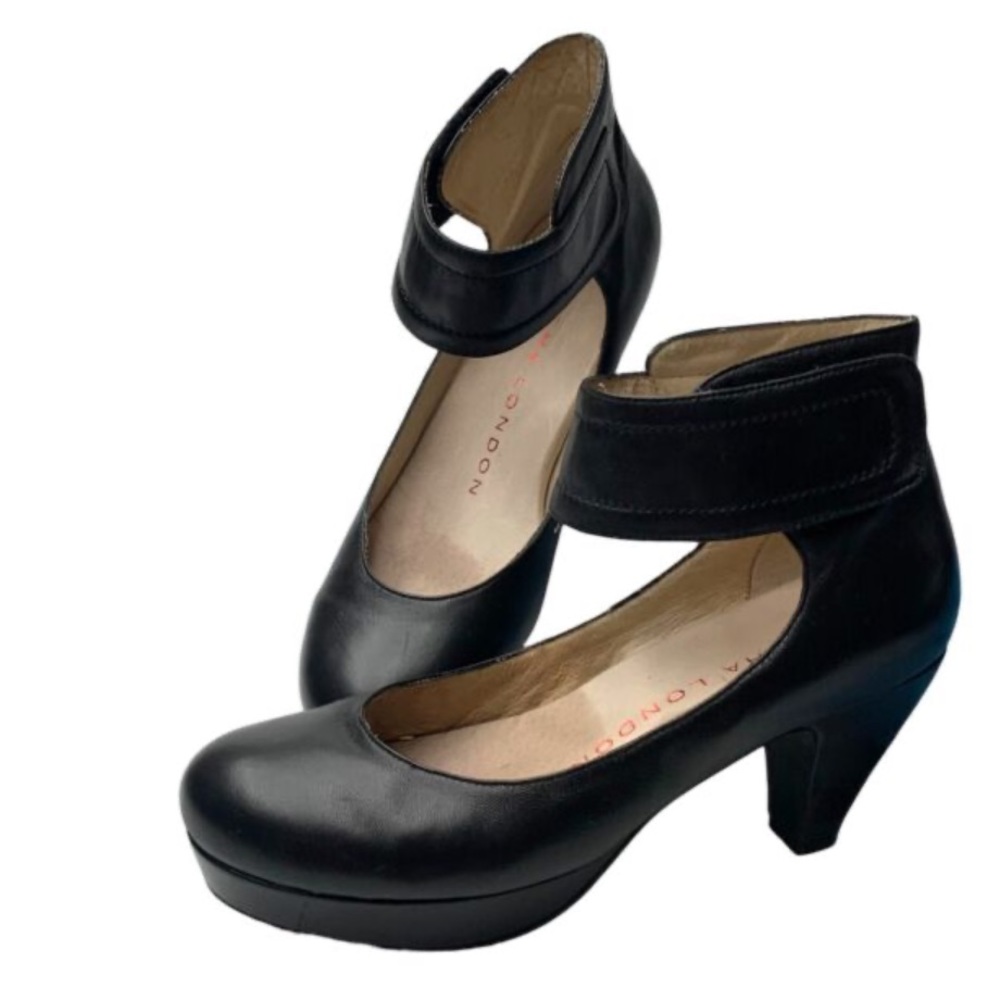 Sacha London Black Leather Mary Jane Platform Pumps Sz. 8.5
